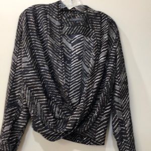 Waverly Grey long sleeve print blouse